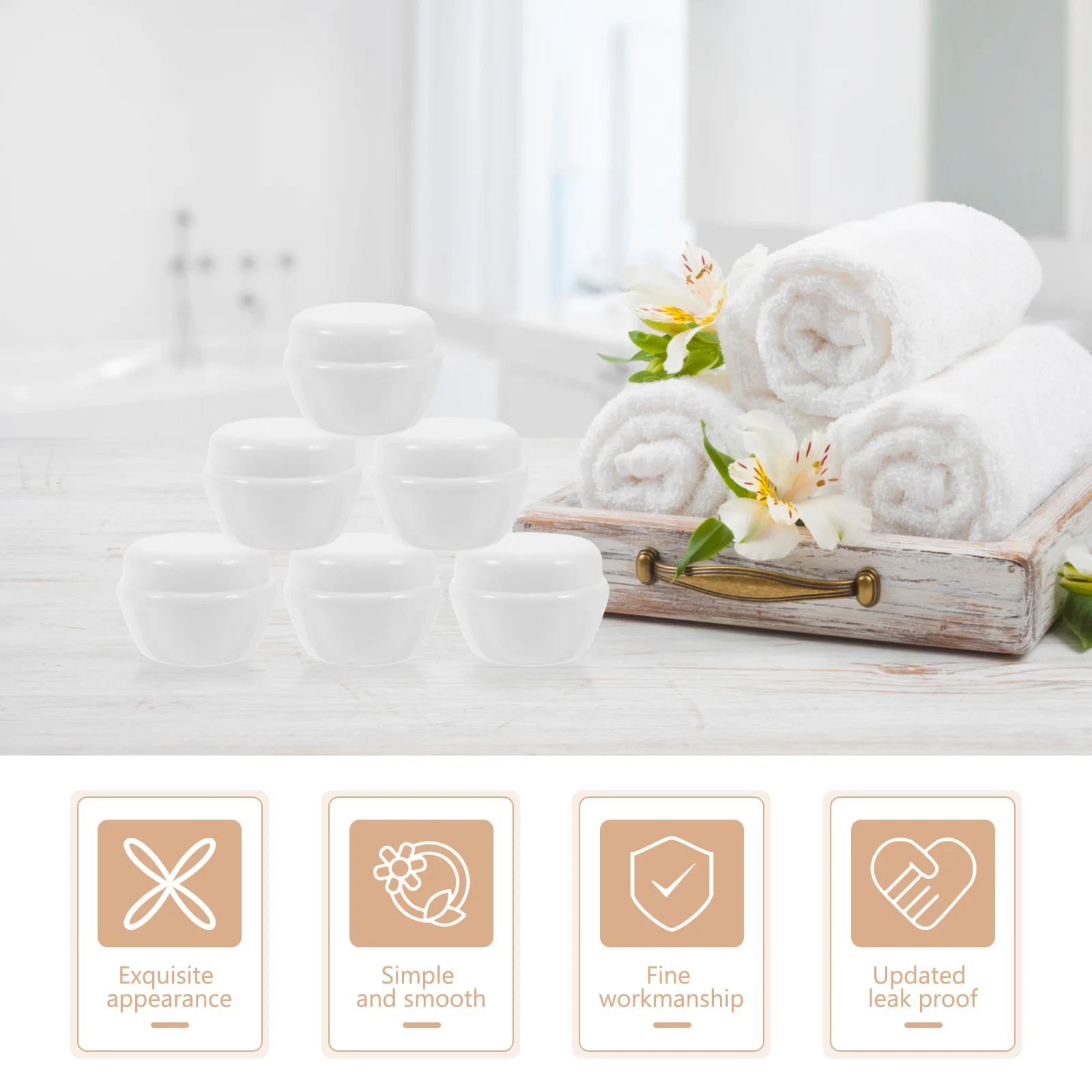 40 pezzi mini barattoli di crema a forma di fungo contenitori a prova di perdite contenitori per lozioni da viaggio barattoli di cosmetici barattolo di plastica