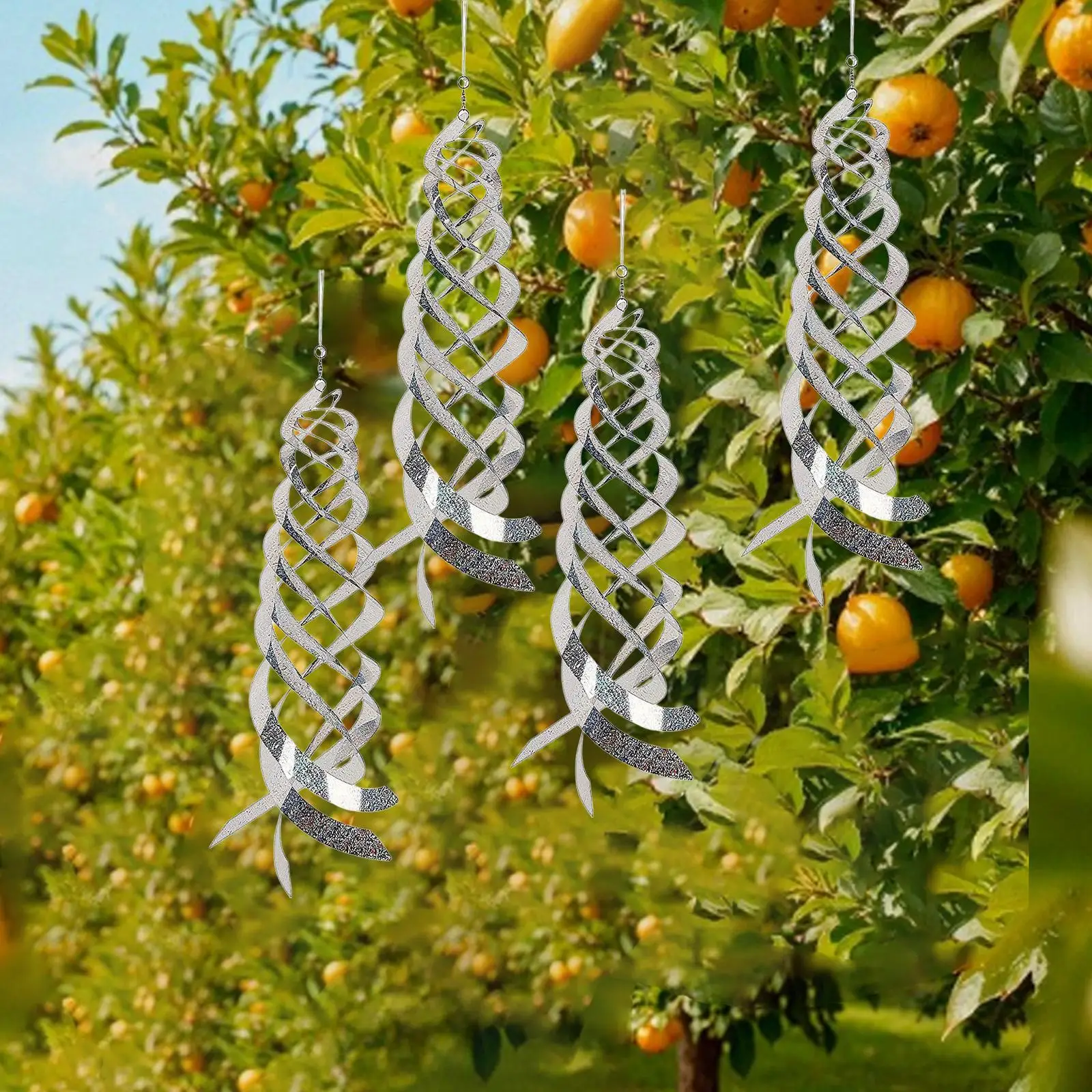 

4 Pieces Wind Spinner Lightweight Bird Deterrents for Outside Patio Outdoor