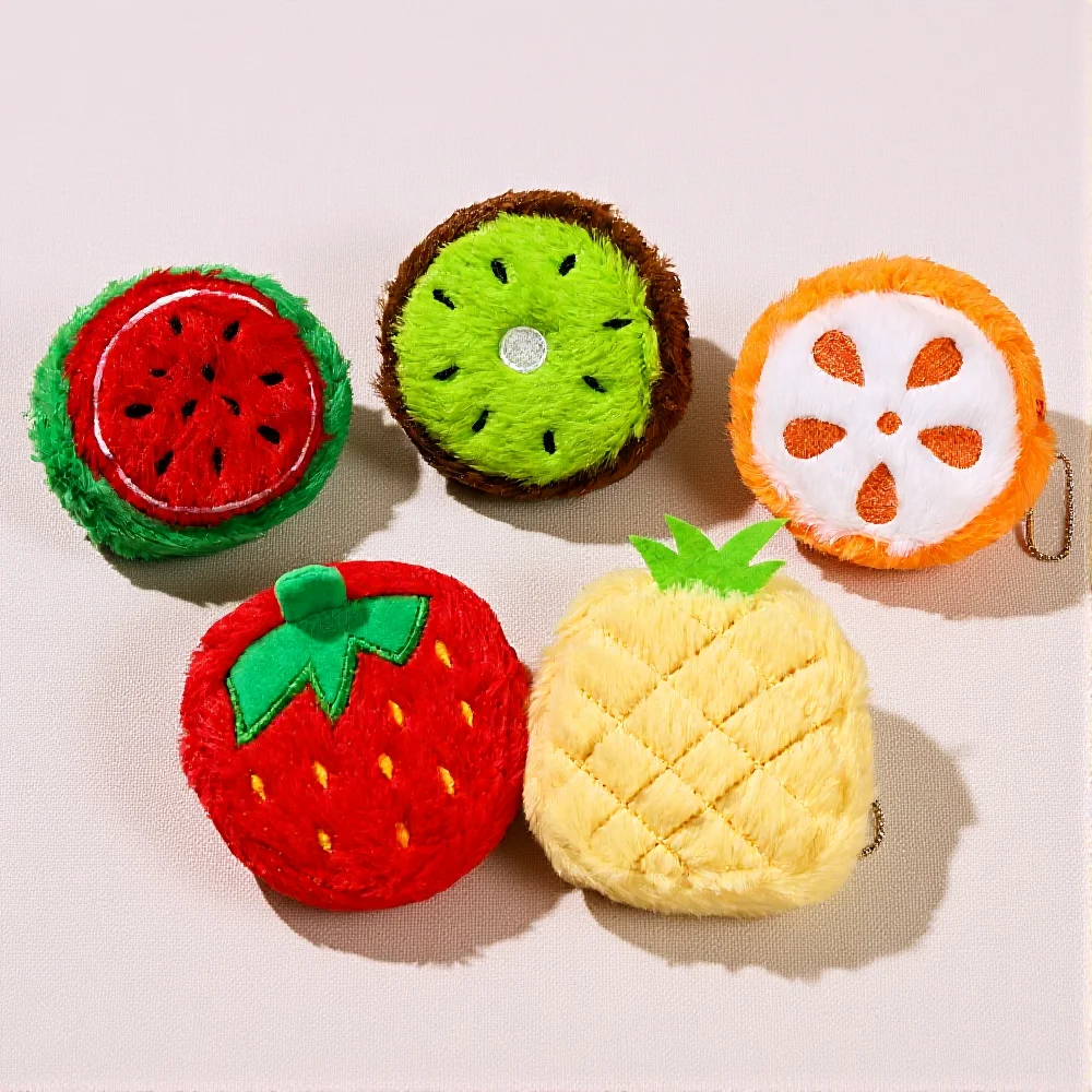 Mini Backpack Purse - Sevimli Kivi Çilek Meyve Şekli Peluş