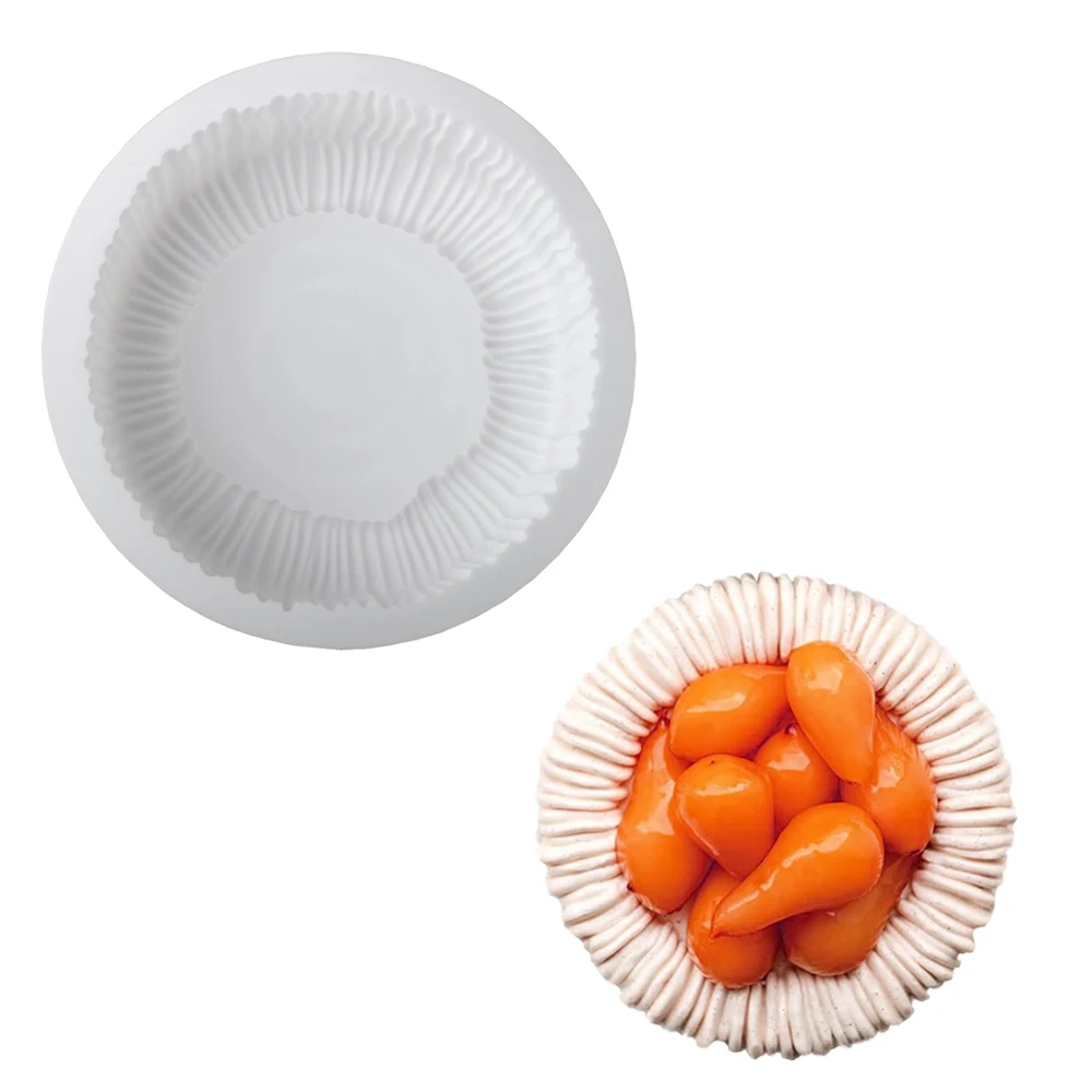 1 oder 6 Zellen Zylindrische Spule Textur Design Mousse Kuchen Form Französisch Dessert Backform DIY Pudding Dessert Schokolade Form – Detail 9