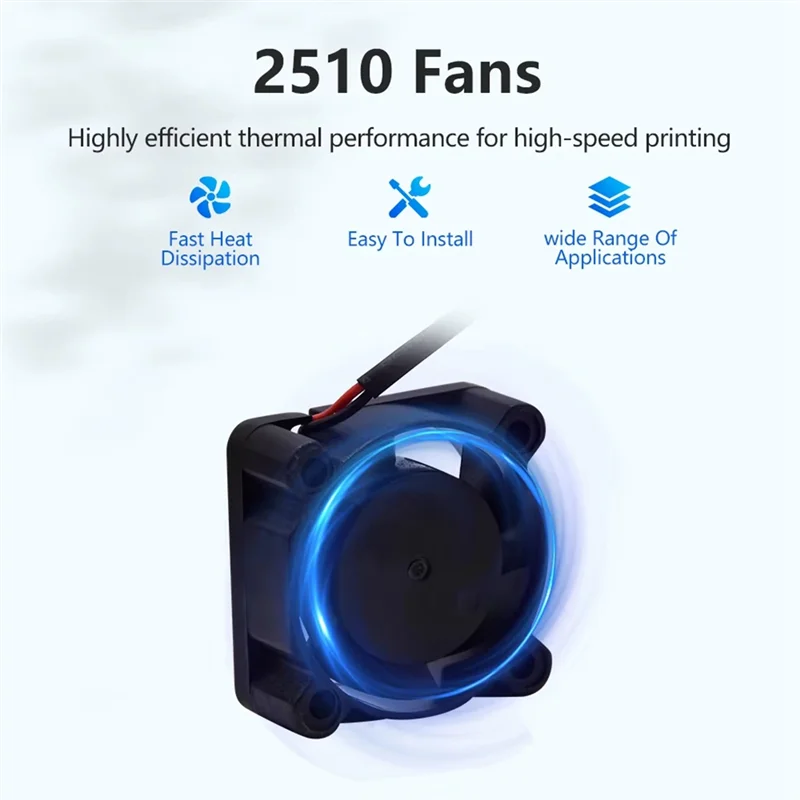 Ventilador de rolamento de esferas superior 2510 para Ender 3 V3 SE Ventilador de resfriamento sem escova Impressora 3D Hotend Ventilador de resfriamento axial