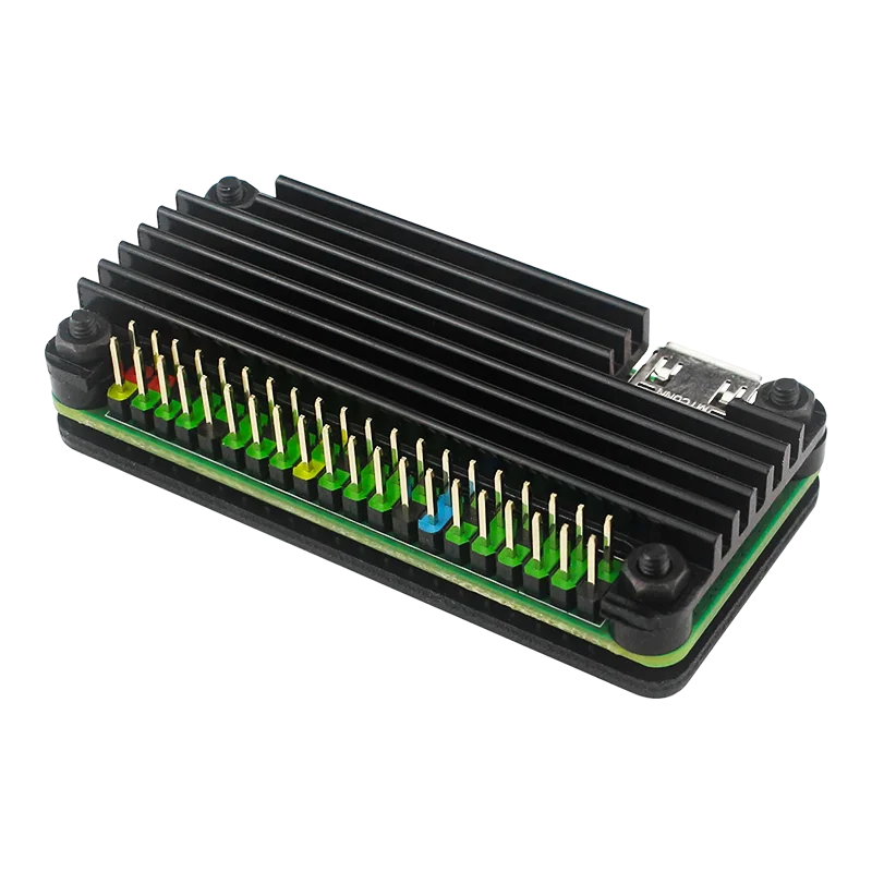 Capa de Alumínio Puro para Raspberry Pi Zero 2W, Estojo Protetor + Cortador de Agulhas e Parafusos