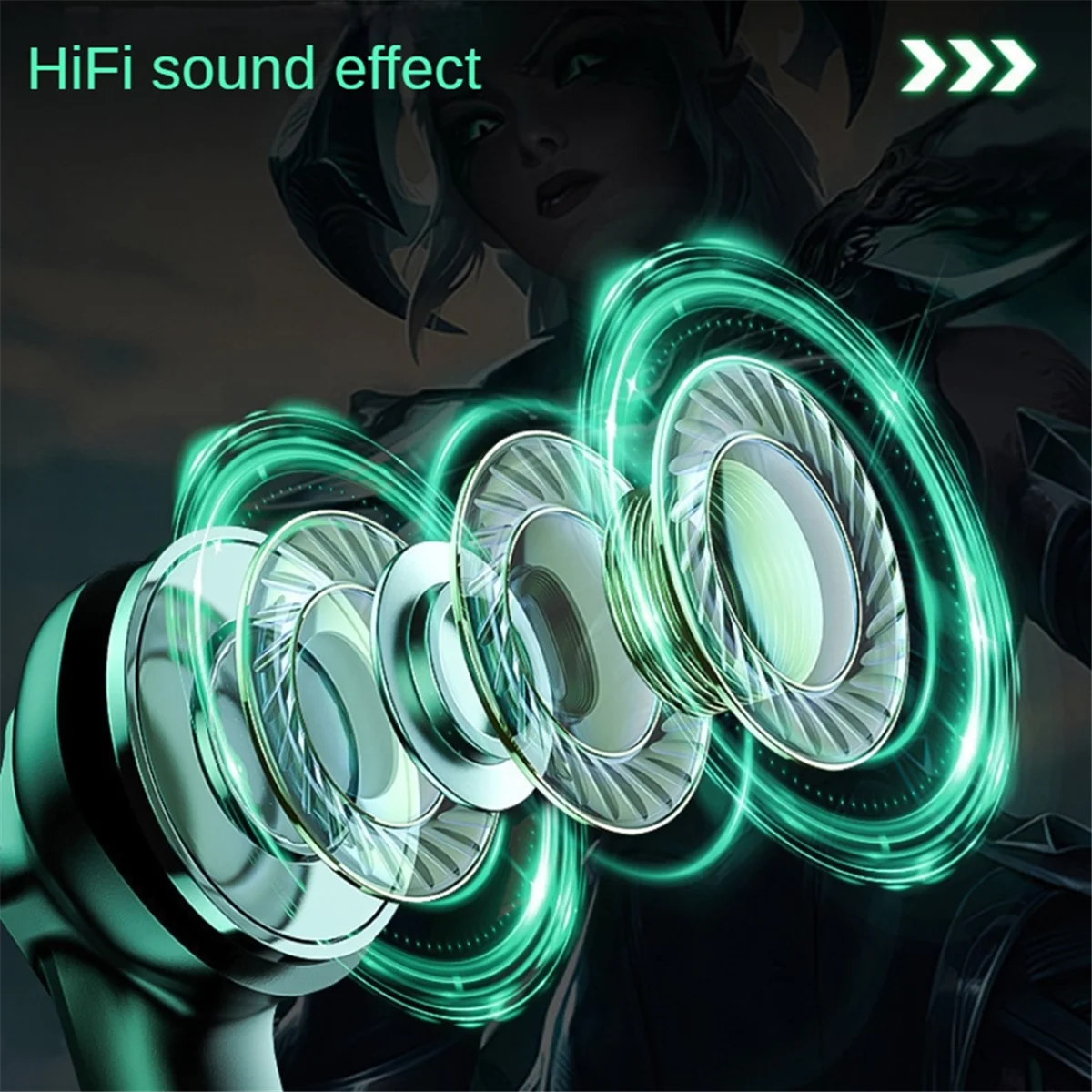 A57G-G11 무선 이어버드 RGB 이어폰형 헤드셋 소음 차단 이어폰 스포츠용 HIFI 헤드폰 작업 운전