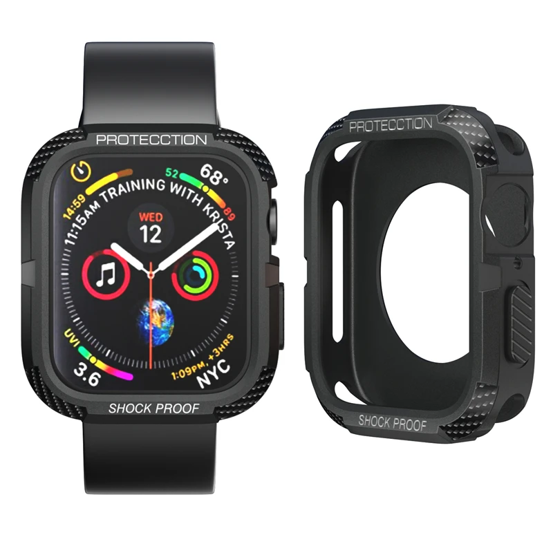 Case For Apple Watch 7/6/SE/5/4/3/2/1 45mm 41mm 42mm 38mm Cases Soft TPU Shockproof Protector Bumper for apple watch 40mm 44mm