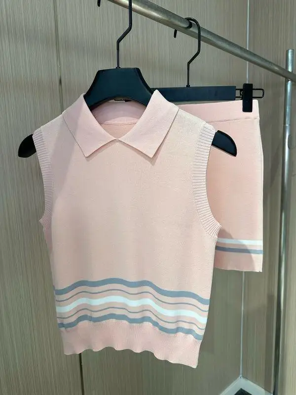 Spring Summer Ladies Golf 2Pcs Set Ice Cooling Quick Dry Breathable Stretch Slim Short Sleeve Shirt Women Sports Golf Skirt