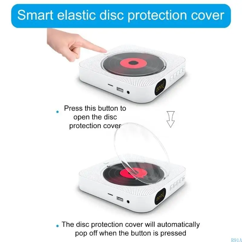 R91A-CDS-Player mit Bluetooth-kompatiblen Konnektivitätslautsprechern tragbar für Auto- und Heimgebrauch enthält Remote-USB