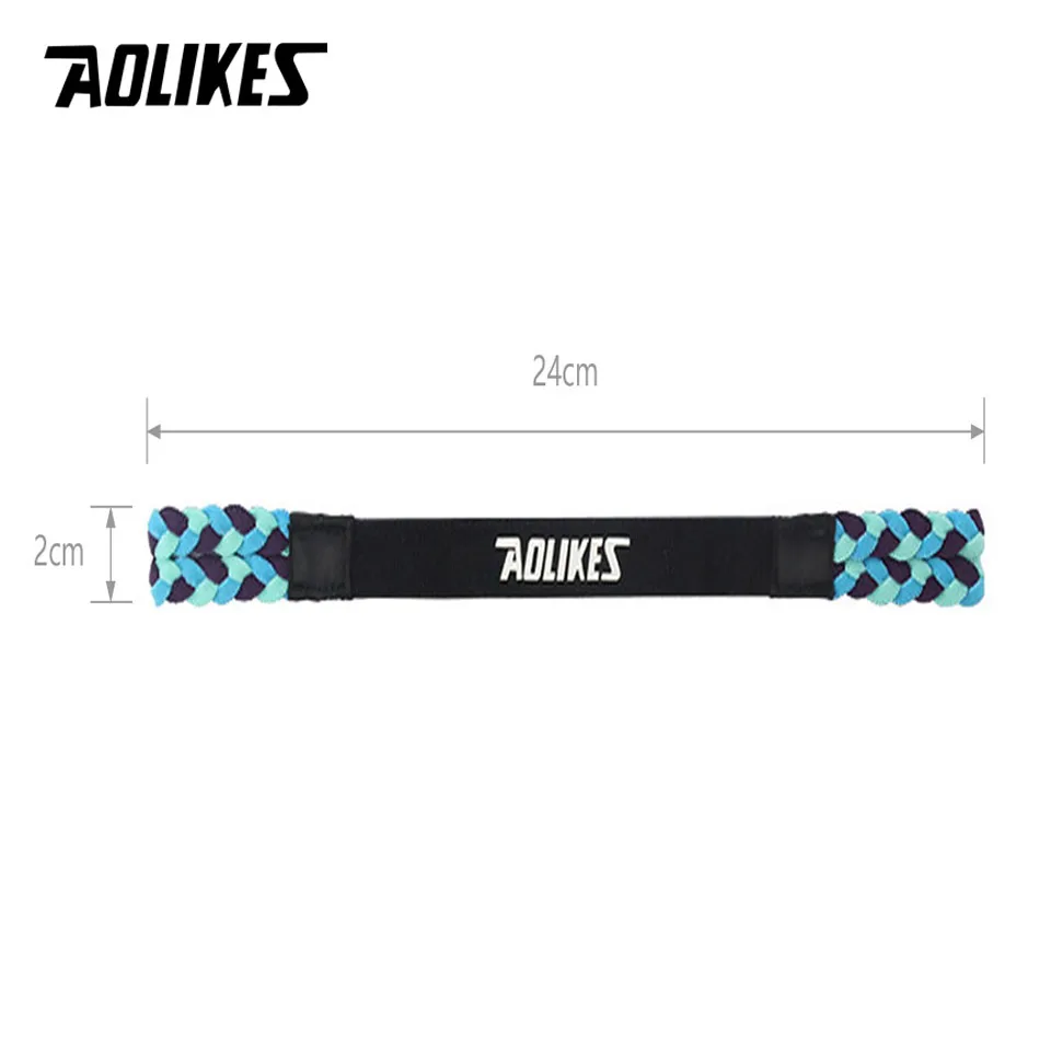 AOLIKES 1PCS Weave Elastic Yoga Sweatband For Women Men Running Hair Bands Fitness Sweat Bands Sport Silicone antiskid Headband