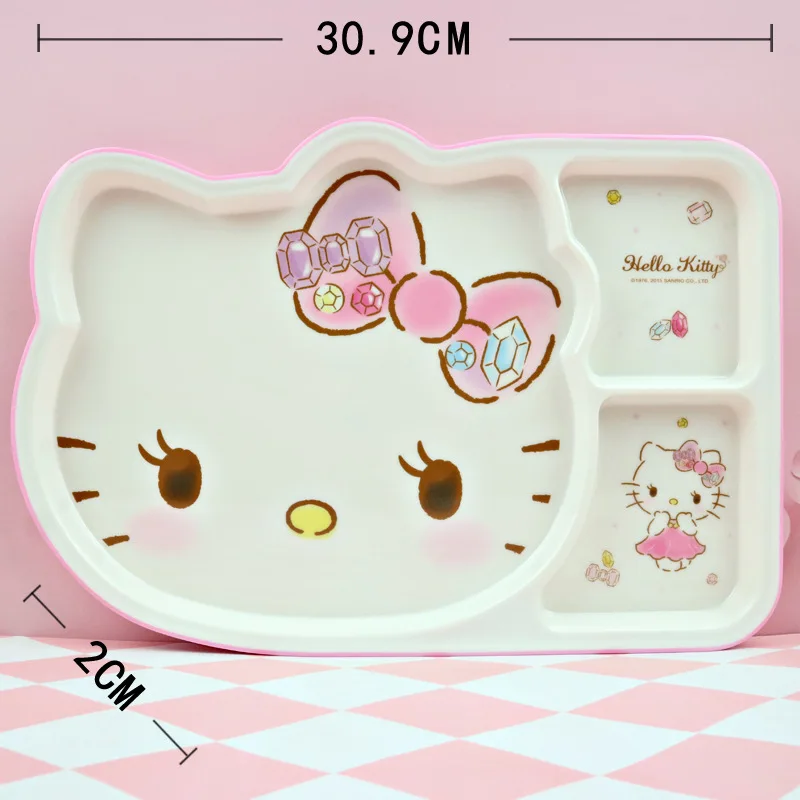 Sanrio Kawaii Hello Kitty Bowls Cute Cinnamoroll Kuromi Pochacco Cartoon Kitchen Set Bowl Plate Fruit Salad Snacks Tray Gift