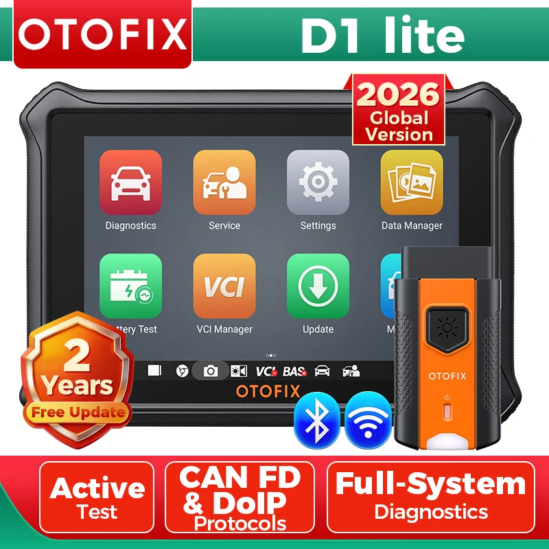 

Диагностический сканер OTOFIX D1 Lite для автомобилей с двунаправленной связью, 2 года бесплатных обновлений, 38+ сервисных функций, диагностика всех систем, поддержка FCA SGW