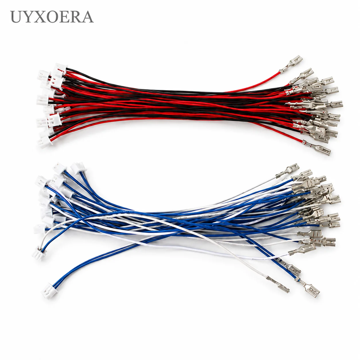 20Pcs Arcade Button Wire Harness 2Pin Connector to Female Spade Terminal Red Black Blue White Cable for DIY Arcade Parts