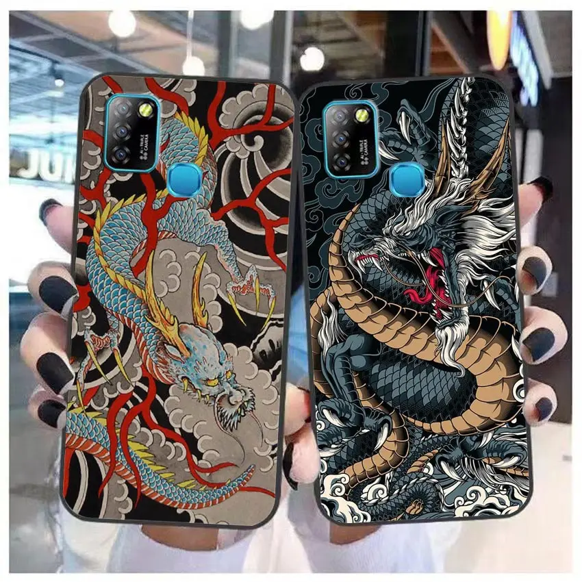 Animals Tiger Dragon Phone Case For Infinix CAMON 19 16 ZERO 30 X NEO 20 8 POVA 5 4 2 NOTE 30 12 G96 11 10 8 Case Funda Shell