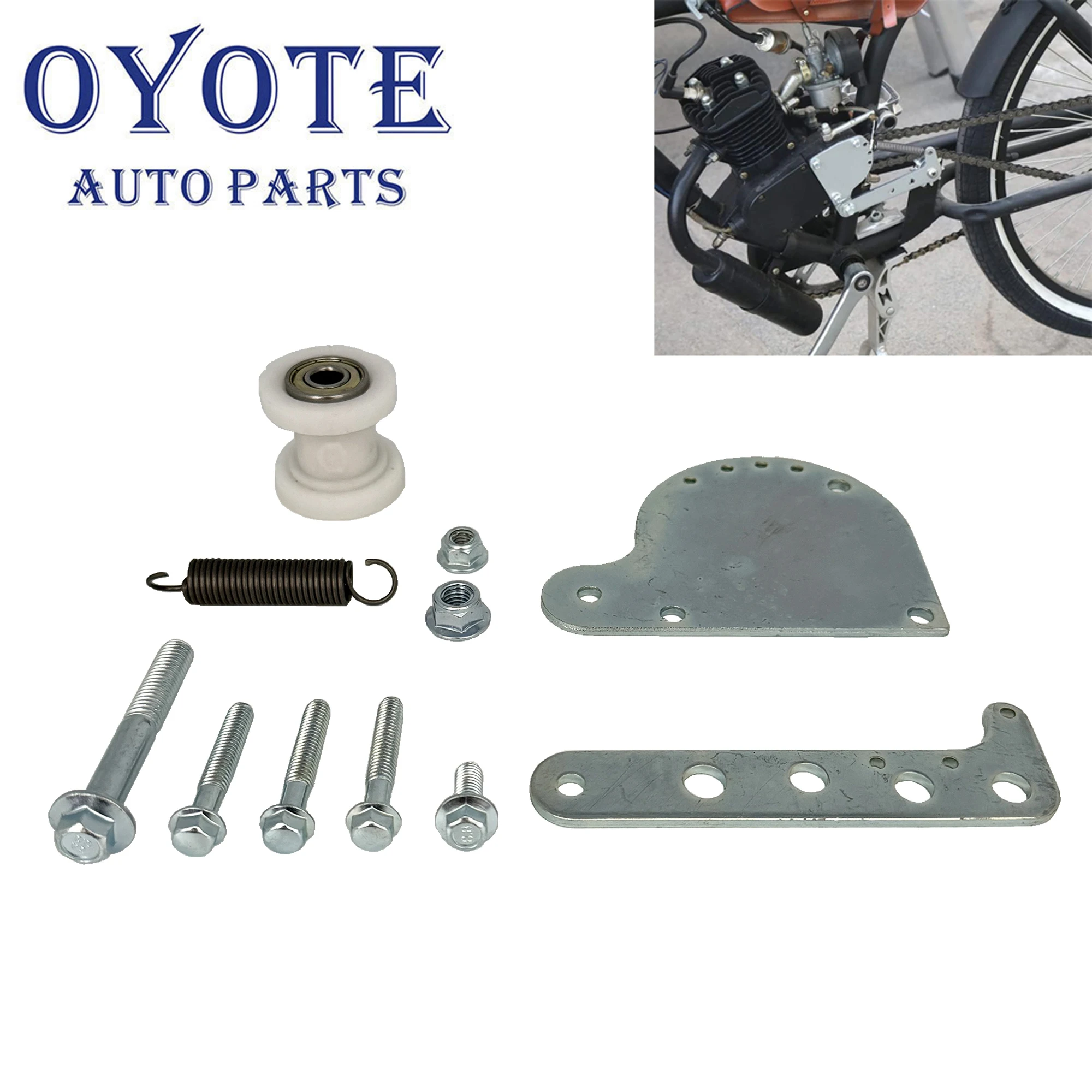 OYOTE Spring Loaded Chain Tensioner fit for 49cc 66cc 80cc Engine Motorized Bike 2 Stroke Engine