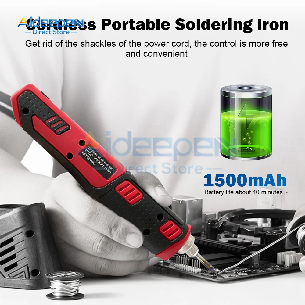 8W Portable Electric Type-C USB Soldering Iron Set Cordless Electronic Tin Welder Kit Welding Machine Iron Tools