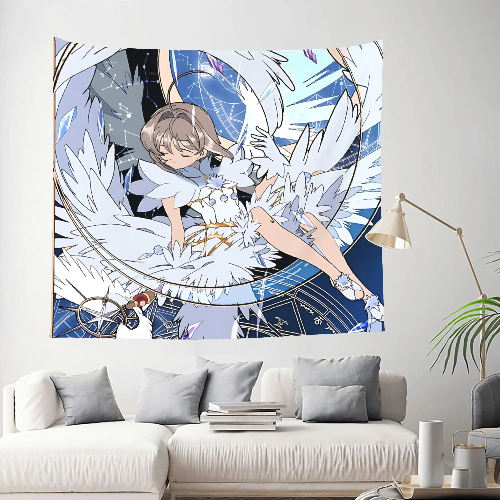 Customized Anime Cardcaptor Sakura cutecore Tapestry Bedroom Decoration  Wall Hanging Blanket Tapestry Cool Stuff For Room