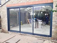 2.0mm Slide Door Soundproof Energy Saving Aluminium Sliding Door Price Tempered Glass Patio Waterproof Patio Sliding Door 4
