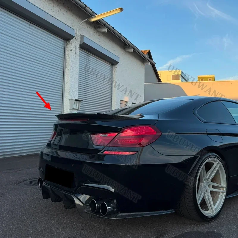 For BMW M6 F12 F13 F06 4 and 2 Doors Carbon Fiber Rear Trunk Roof Wing Spoiler Lip