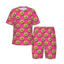 Spongebob New Summer Plus Size 4XL Pajamas Set for boys girls Nightwear