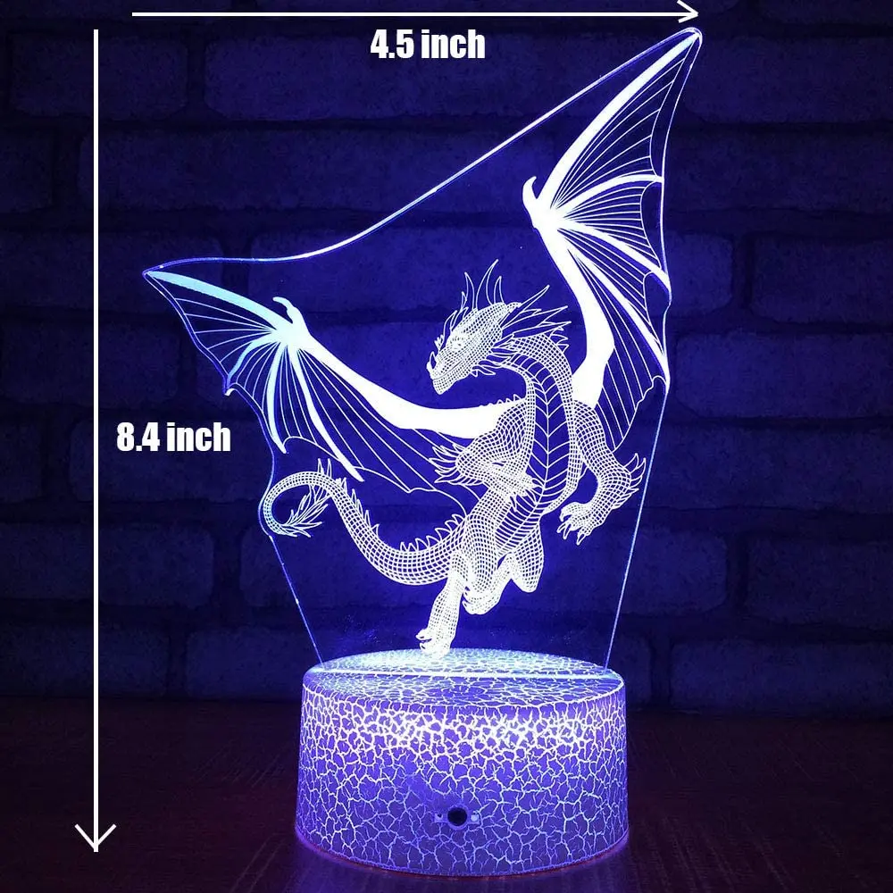 Dragon Lamp Dragon Toys lampka nocna dla dzieci pokój 16 zmiana kolorów lampka nocna prezenty na urodziny, boże narodzenie dla dziewcząt chłopców