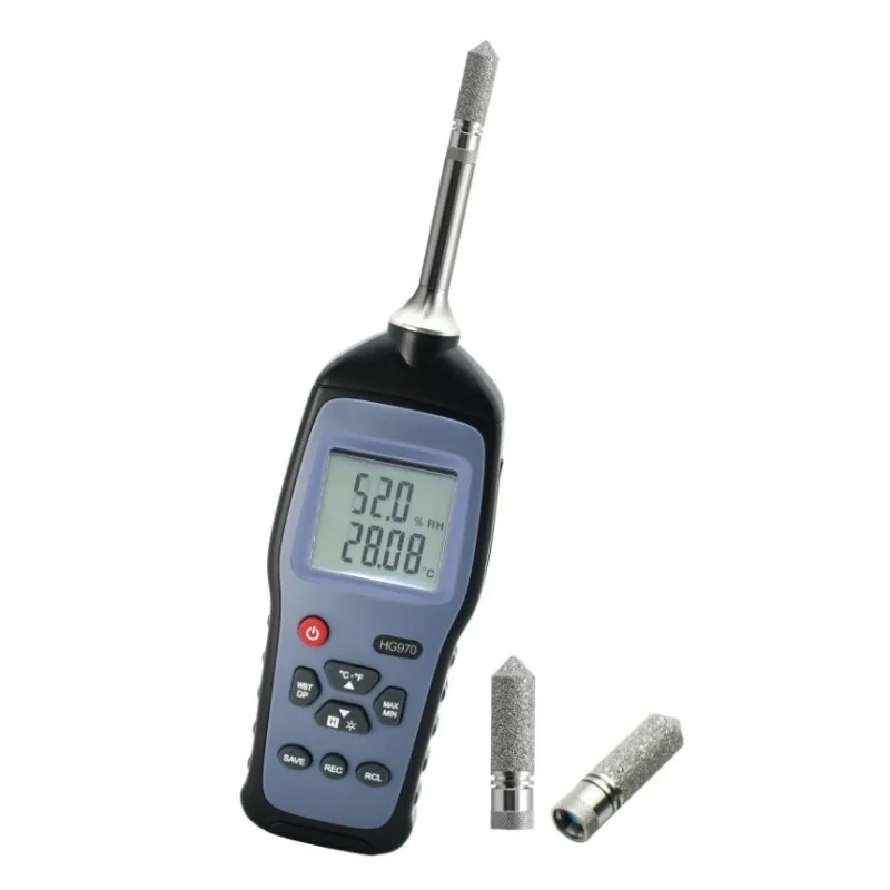 Portable Handheld Temperature Humidity Dew Point Meter Air Thermo Hygrometer Data Logger for On Site Inspection HVAC Industrial