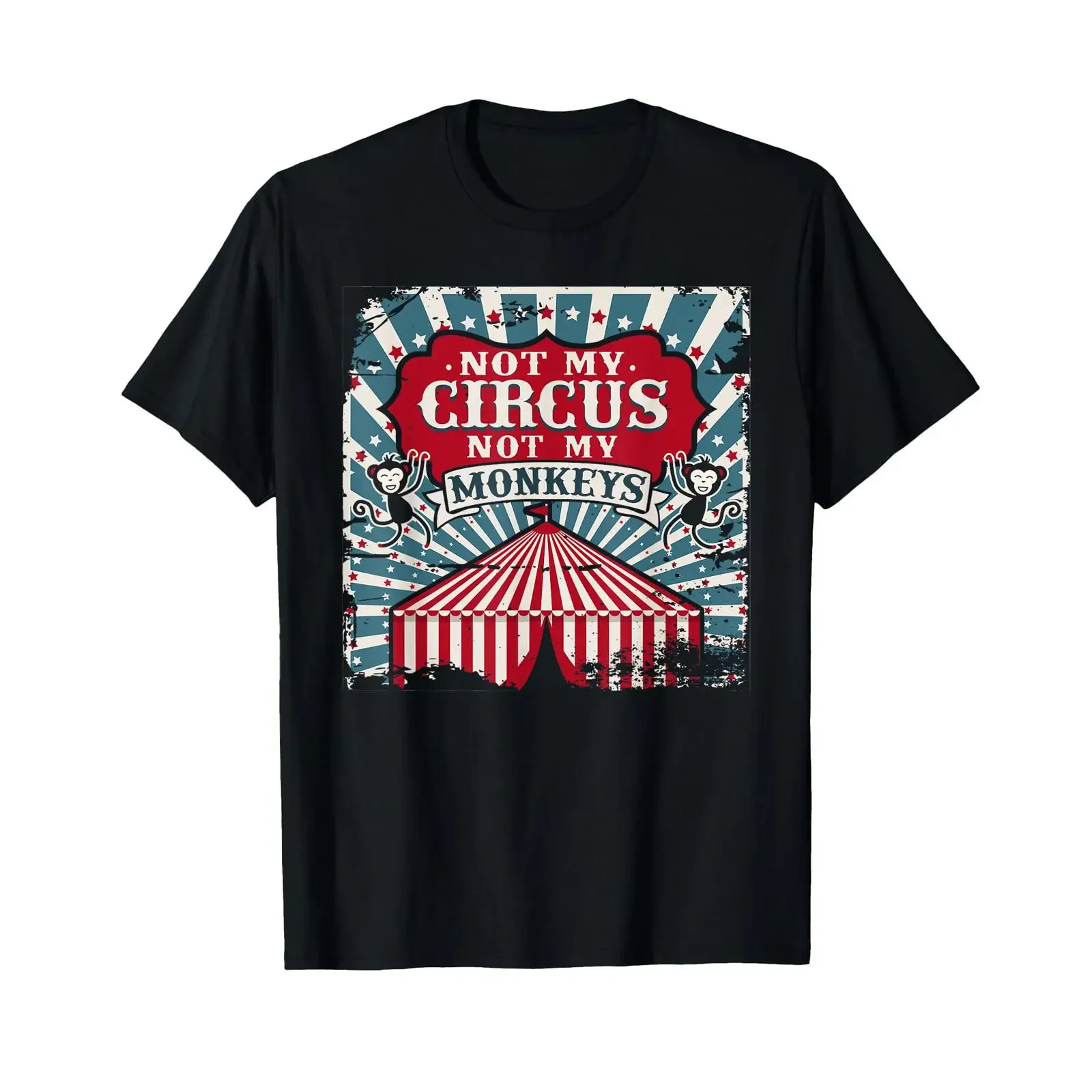 Not my Circus Monkeys T Shirt vintage Washed Casual Comfortable graphic homme Top For Everyday Wear Soft streetwear Versatile