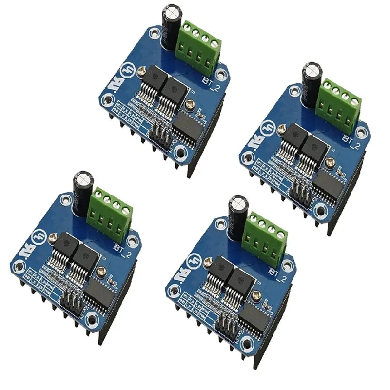 

ABVJ-4-Pack BTS7960 43A H-Bridge Motor Driver - High-Power DC Motor Controller With Current Limiting/Overheat Protection