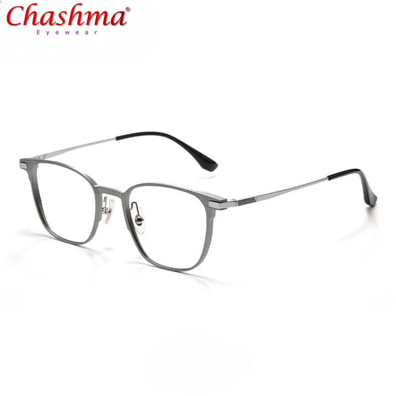 Chashma Women Retro Fashion Prescription Ready Men Eyeglasses Aluminum Magnesium Glasses Frame Long Temples 149mm Spectacles