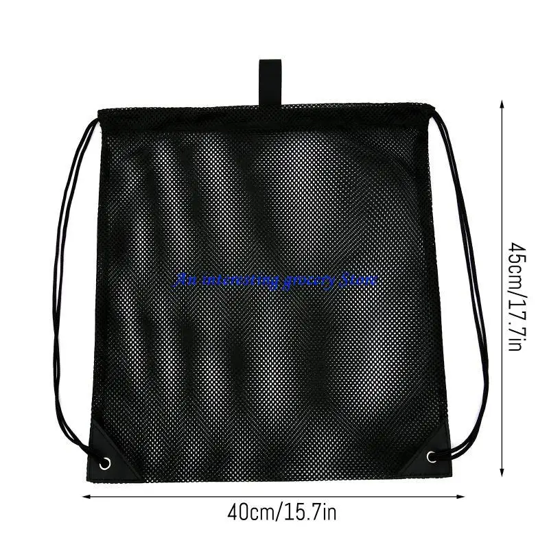 652D Football Mesh Storage Holder Drawstring Carry Bag Single Ball for Carrier Mesh B