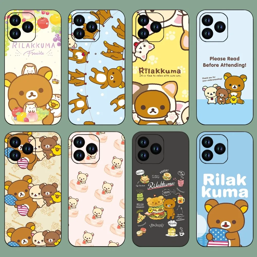 Cartoon R-Rilakkuma Cute Phone Case For iPhone 11 12 13 14 15 Mini Pro XS Max X S Plus XR Shell