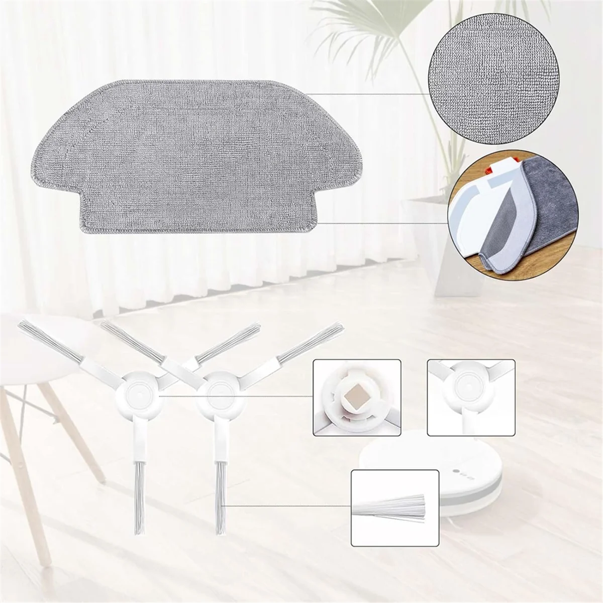 A01M для Xiaomi Mi Robot Vacuum Mop 2S/Mop Pro/Mop P/Robot Vacuum S12/S10 EU/STYJ02YM Основная боковая щетка Hepa Filter Mop Cloth