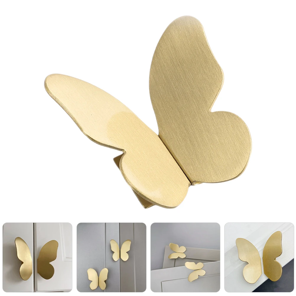 

Butterfly Cabinet Door Handle Black Aluminum Alloy Dresser Knobs Furniture Hardware Closet Drawer Pulls Wardrobe Accessories