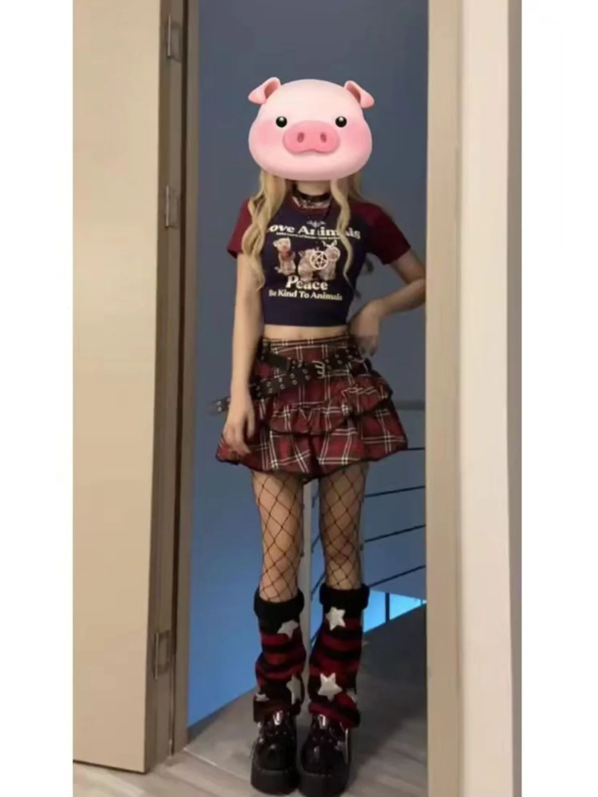 Gótico harajuku meninas roxo rosa xadrez saia plissada punk doce renda kawaii lolita bolo mini saias cosplay traje a687