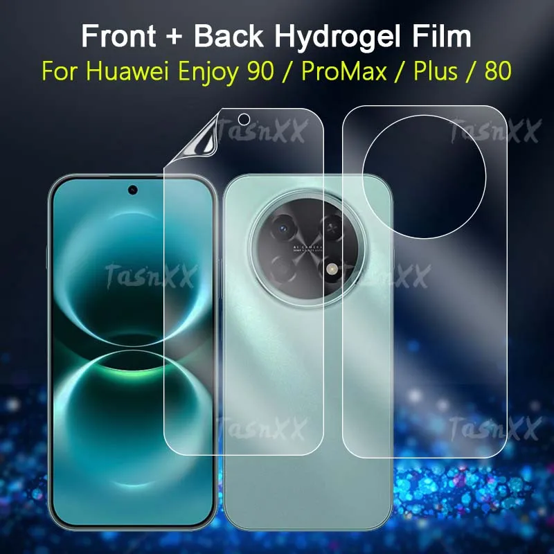 

Защитная пленка для переднего/заднего экрана для Huawei Enjoy 90 ProMax Plus, ультрапрозрачная, тонкая, мягкая, восстанавливаемая гидрогелевая пленка - не закаленное стекло