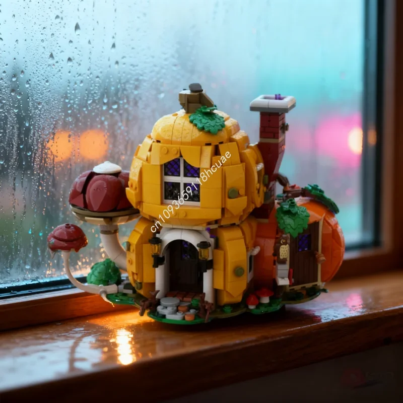 

848pcs MOC Gourd Grove Autumn Village Seasonal Model Building Blocks Architecture Assemble DIY Toys Idea Christmas Gift Birthday