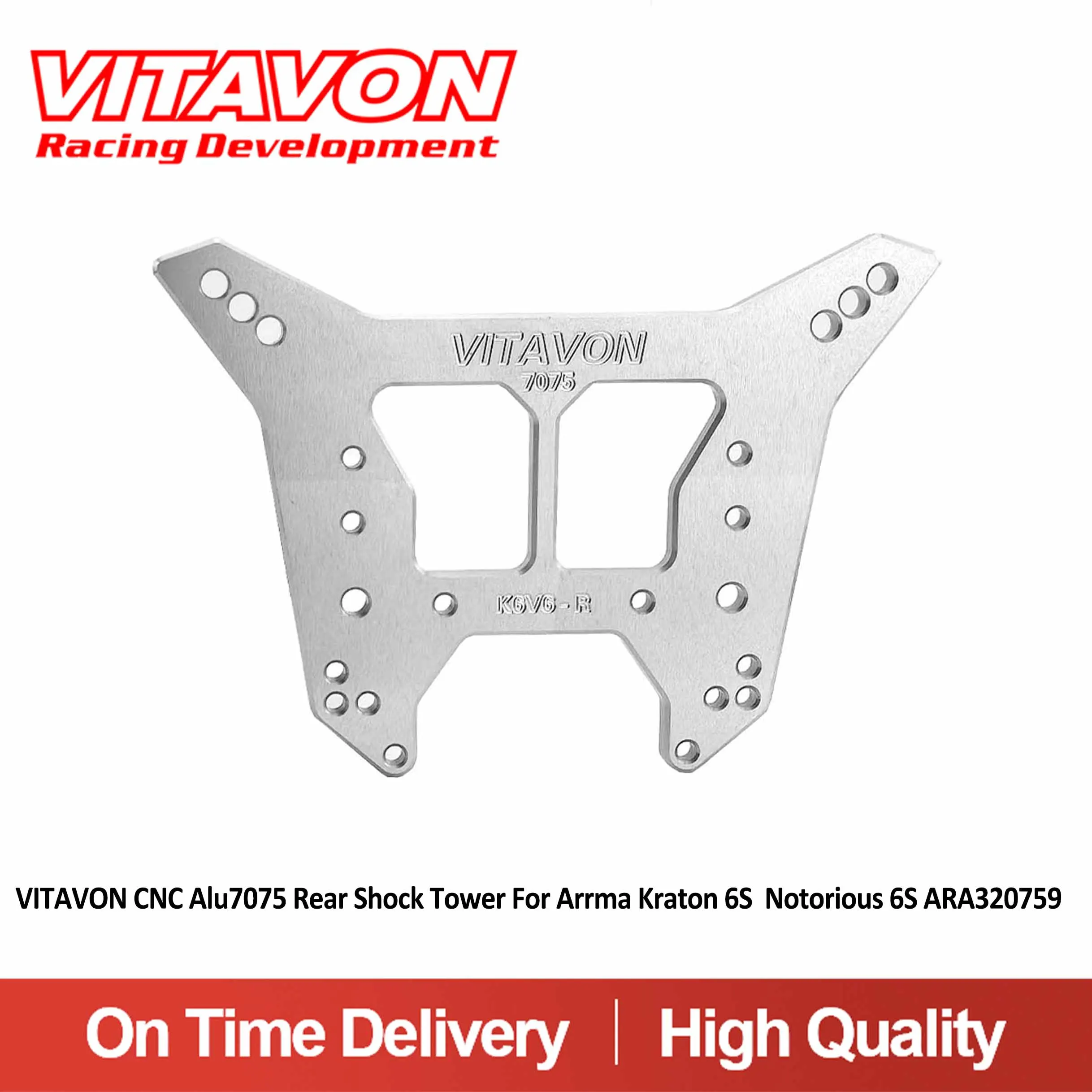 

VITAVON CNC Alu7075 Rear Shock Tower For Arrma Kraton 6S Notorious 6S