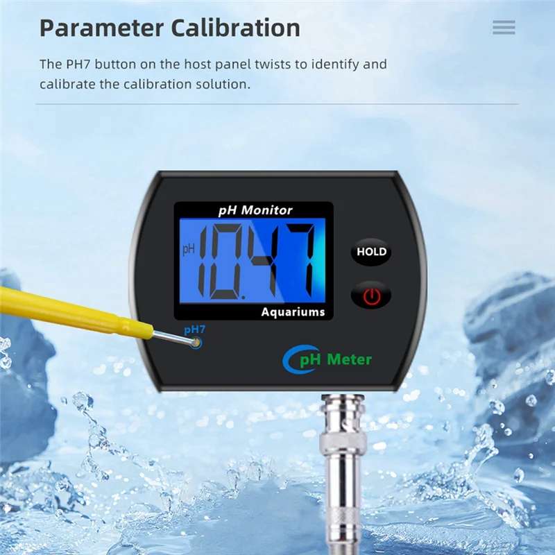 -Y66A Digital Ph Meter Aquarium Drinking Water Online PH Monitor Professional Accurate Water Quality Tester EU Plug