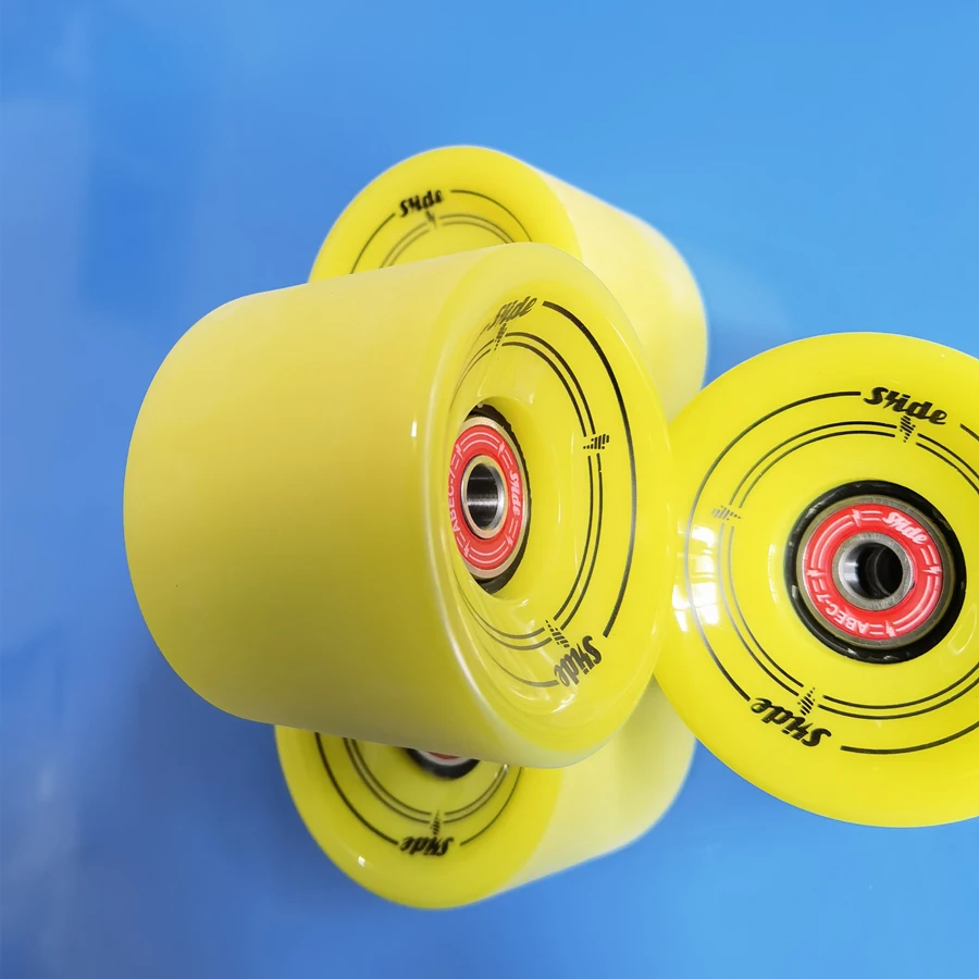 SLIDE surf skateboard wheels and bearings, 65mm 78A wheels, good quality skate longboard wheels