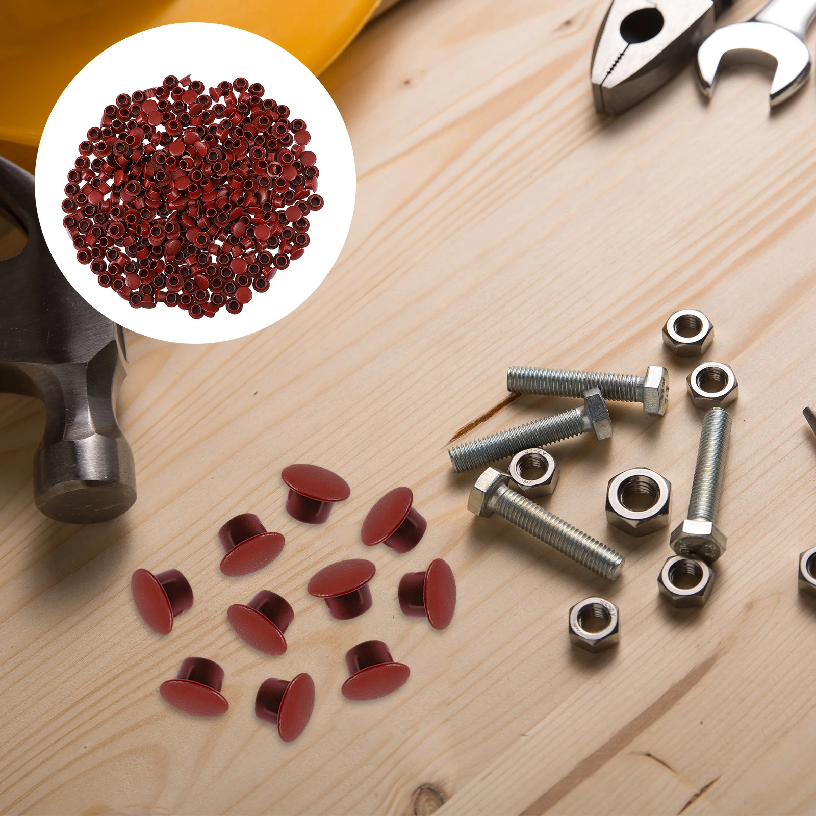 

500Pcs Plastic Screw Hole Caps Durable Hinge Covers for Cabinets Cupboards Furniture Decoration Accessories Plastic Screw Covers