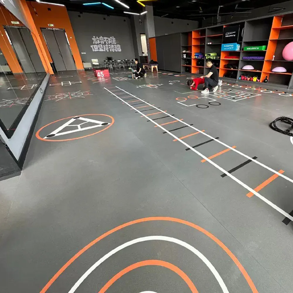 Beable Custom Pattern Logo Indoor PVC Mat Gym Flooring Shock-Absorbing Wear-Resistant