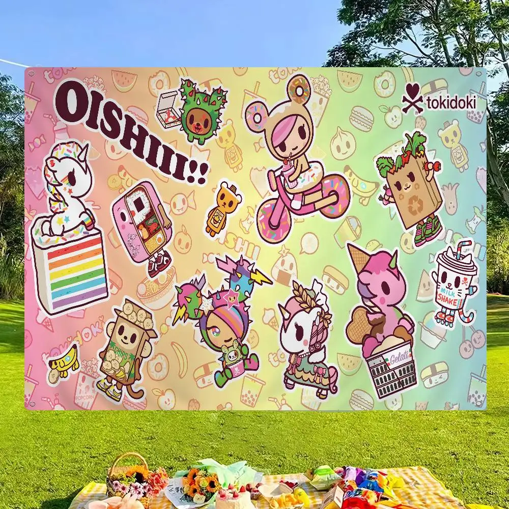 Japan Tokidokis Family Gatherings Outdoor Atmosphere Flags Camping Decorations Banners