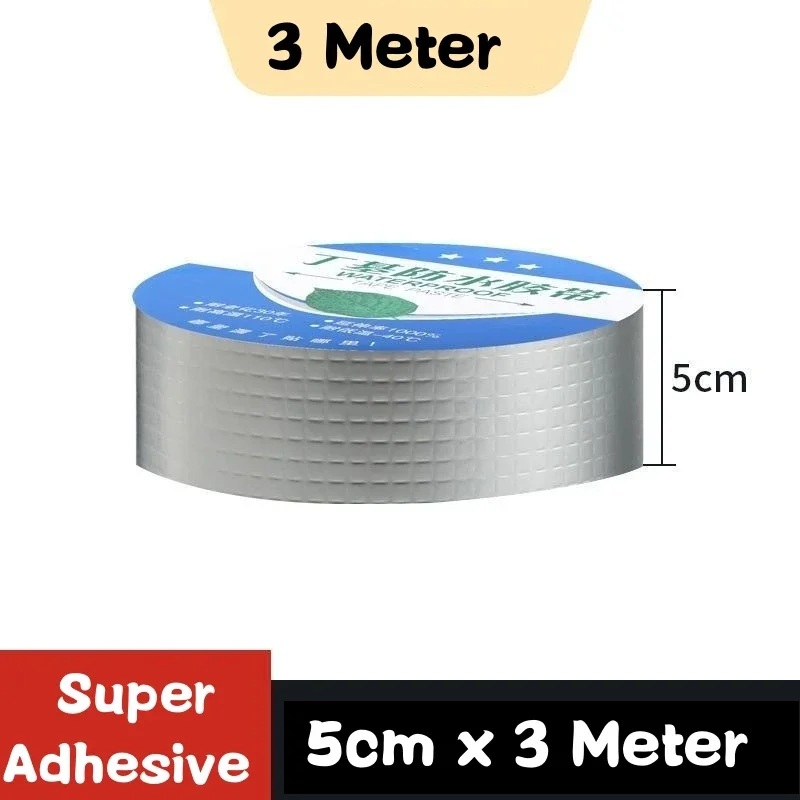 Super Waterdichte Tape Zelfklevende Butyl Afdichtingstape Dak Reparatie Verzegelde Lijm Kit Duct Fix Tape Tuinslang Stop Lekken