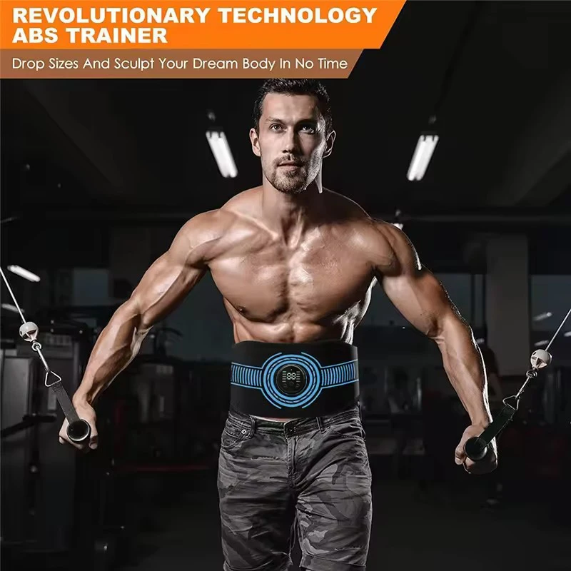 EMS Muskelstimulator Toner Bauchstraffung Gürtel Körper Abnehmen Massagegerät Bauch Taille Rücken Arm Bein Fitness Massage USB Aufladen – Detail 6