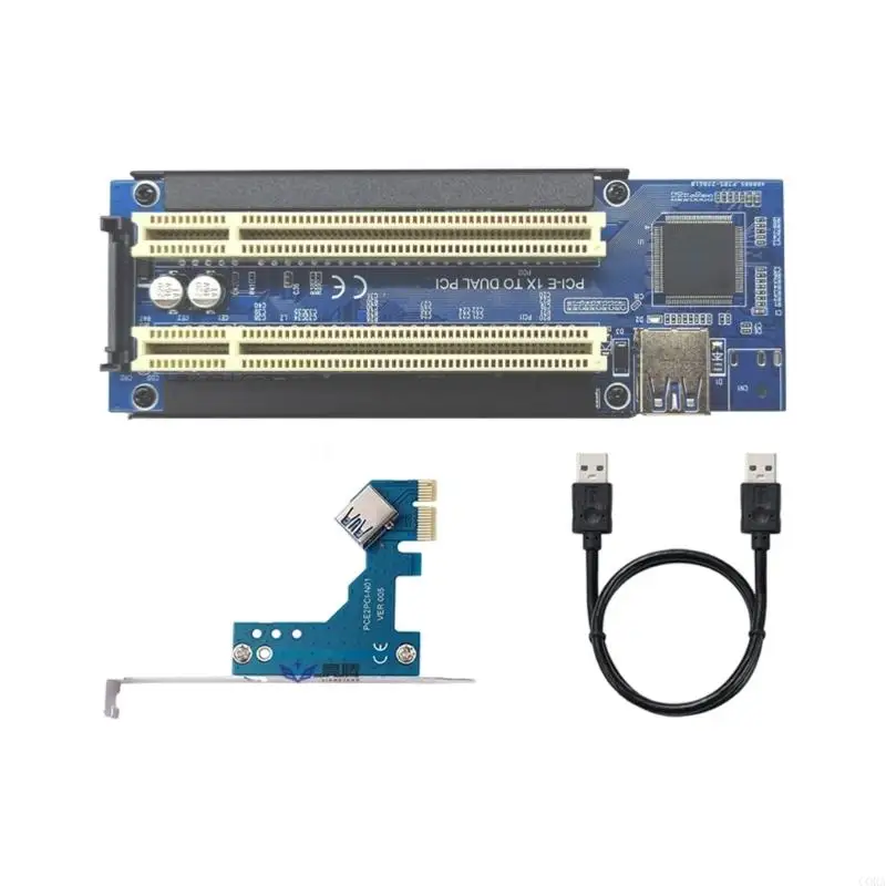 

CORA Upgraded PCIE to Double PCI Expansion Card ASM1083 Controller for Motherboard