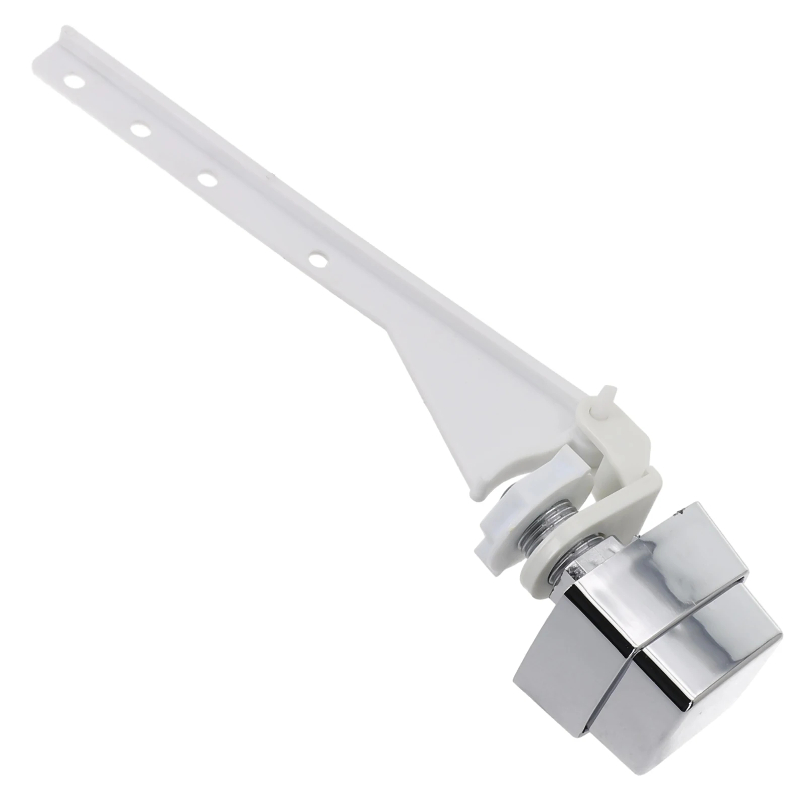 Push Button Toilet Handle Replacement Universal Flush Lever Chrome Finish ABS Nut Adjustable Nut Durable Material
