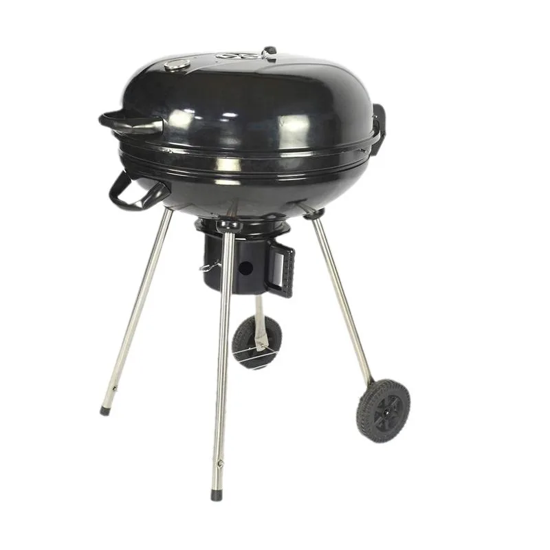 

22-Inch Charcoal Kettle Grill Outdoor Portable Basketball Grill Trolley Apple Grill