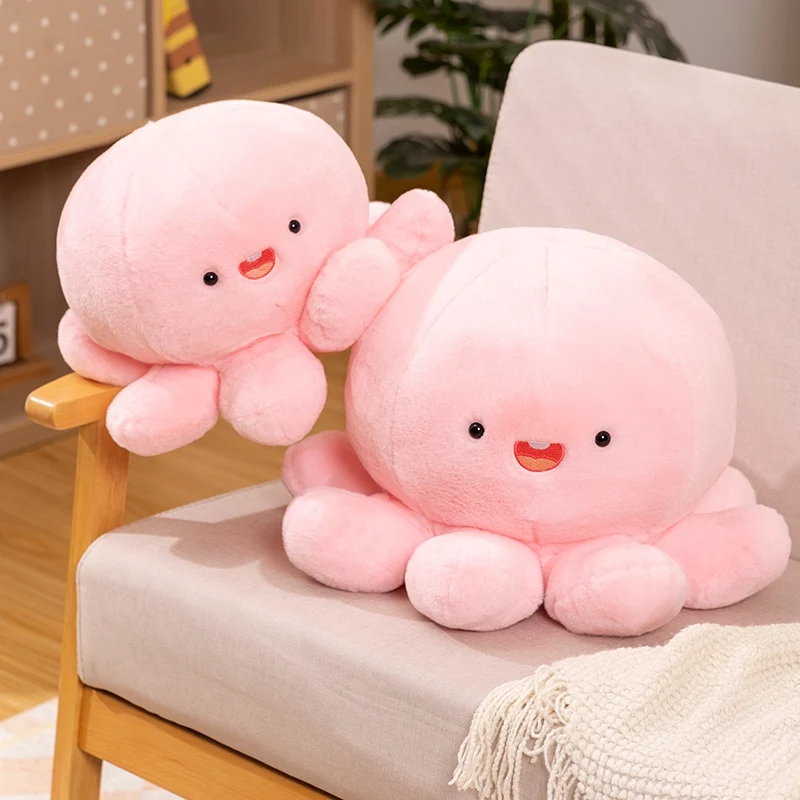 35/45cm Cute Chubby Octopus Plush Toys Kawaii Pink Octopus Cushion Sofa Pillow Stuffed Soft Dolls Nice Decoration Xmas Gift