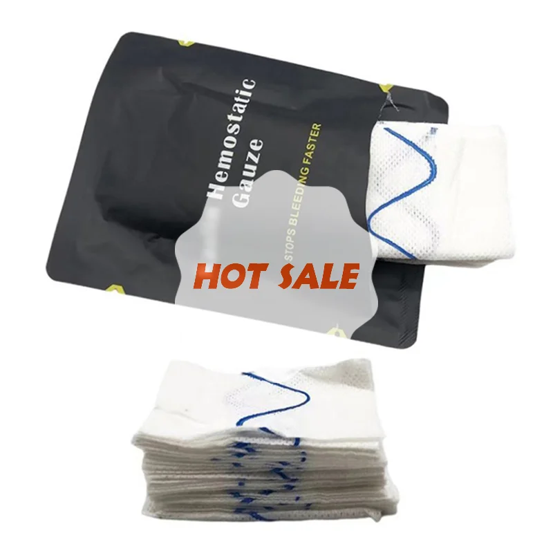

Hemostatic Kaolin Gauze Combat Emergency For Tactical Military First Aid Kit Medical Wound Dressing