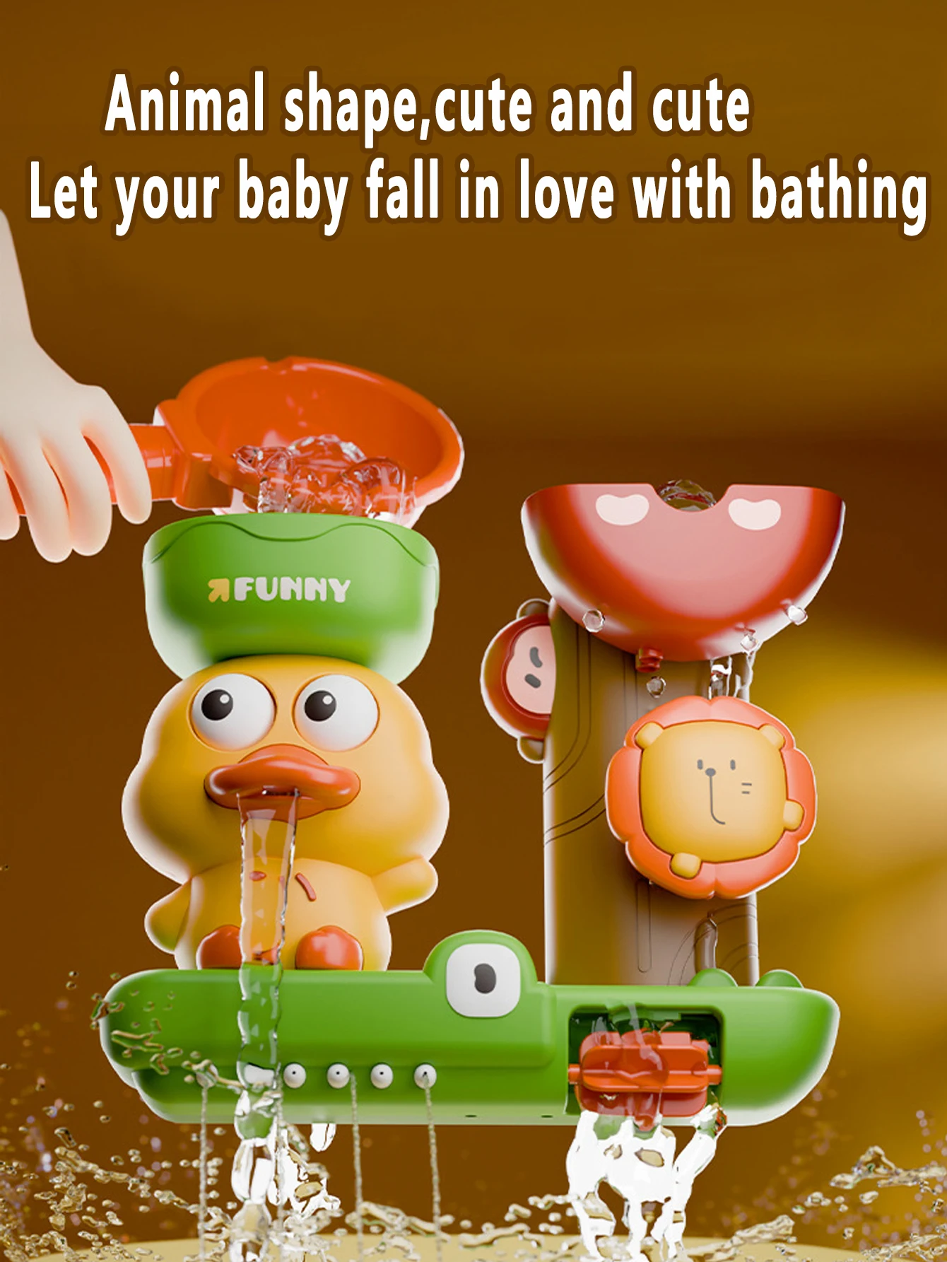 크리 에이 티브 작은 노란색 오리 물 자동차 욕실 풀 물 장난감 여러 모드 귀여운 만화 오리 재미 귀여운 표현 목욕 장난감