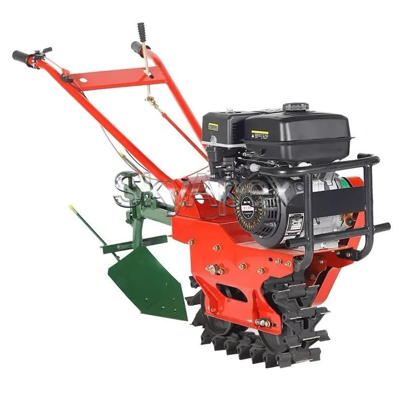 Multi-purpose Orchard Ditching Machine Tracked Mini Tiller Agricultural Field Plowing Micro Cultivator Equipment