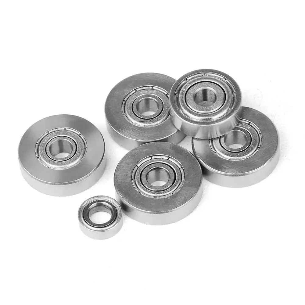 1Pcs 4.76mm 6.35mm 9mm Woodworking Bearing Steel Top Mounted Router Bit Bearing Head Shank 1/2