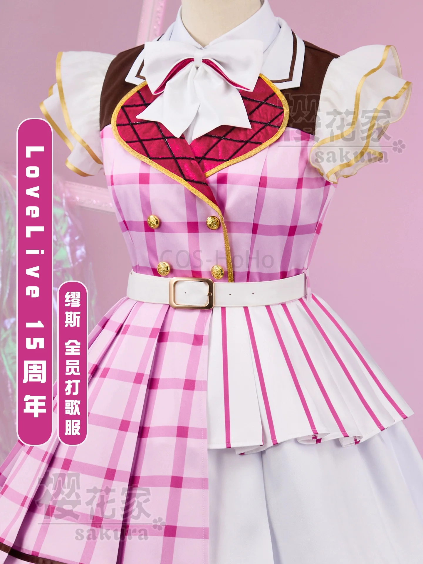بدلة غناء للذكرى الخامسة عشر لجميع الأعضاء من COS-HoHo Lovelive μ فستان جميل زي تنكري لحفلات الهالوين